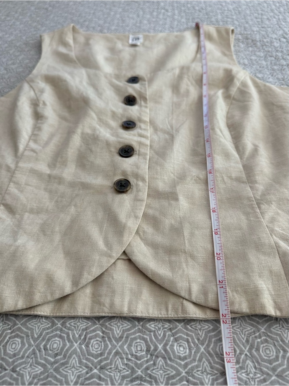 GAP Linen Blend Scoop Neck Vest Flax Linen Cotton Size M - Picture 8 of 10